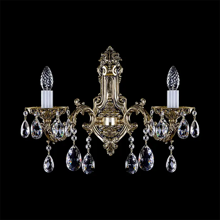 Aplique de pared de cristal CT29 | 2 luces